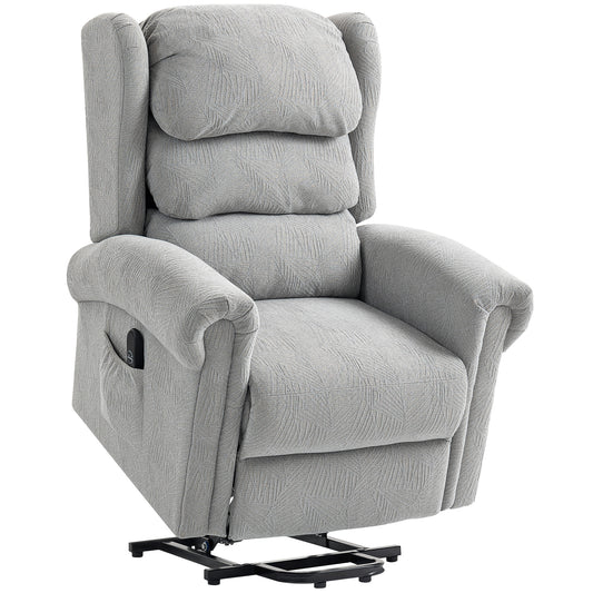 HOMCOM Velvet-Feel 150° Electric Riser Recliner Chair - Grey