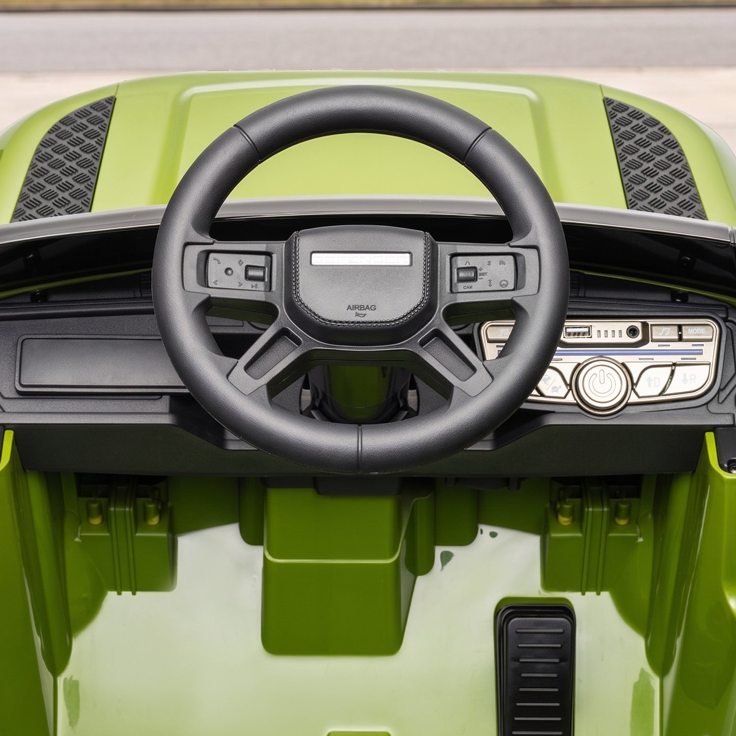 AIYAPLAY Land Rover Licensed 12V Kids Ride on Car with Remote, Suspension, Slow Start, 3 Speeds, Lights, Music, Horn, Green
