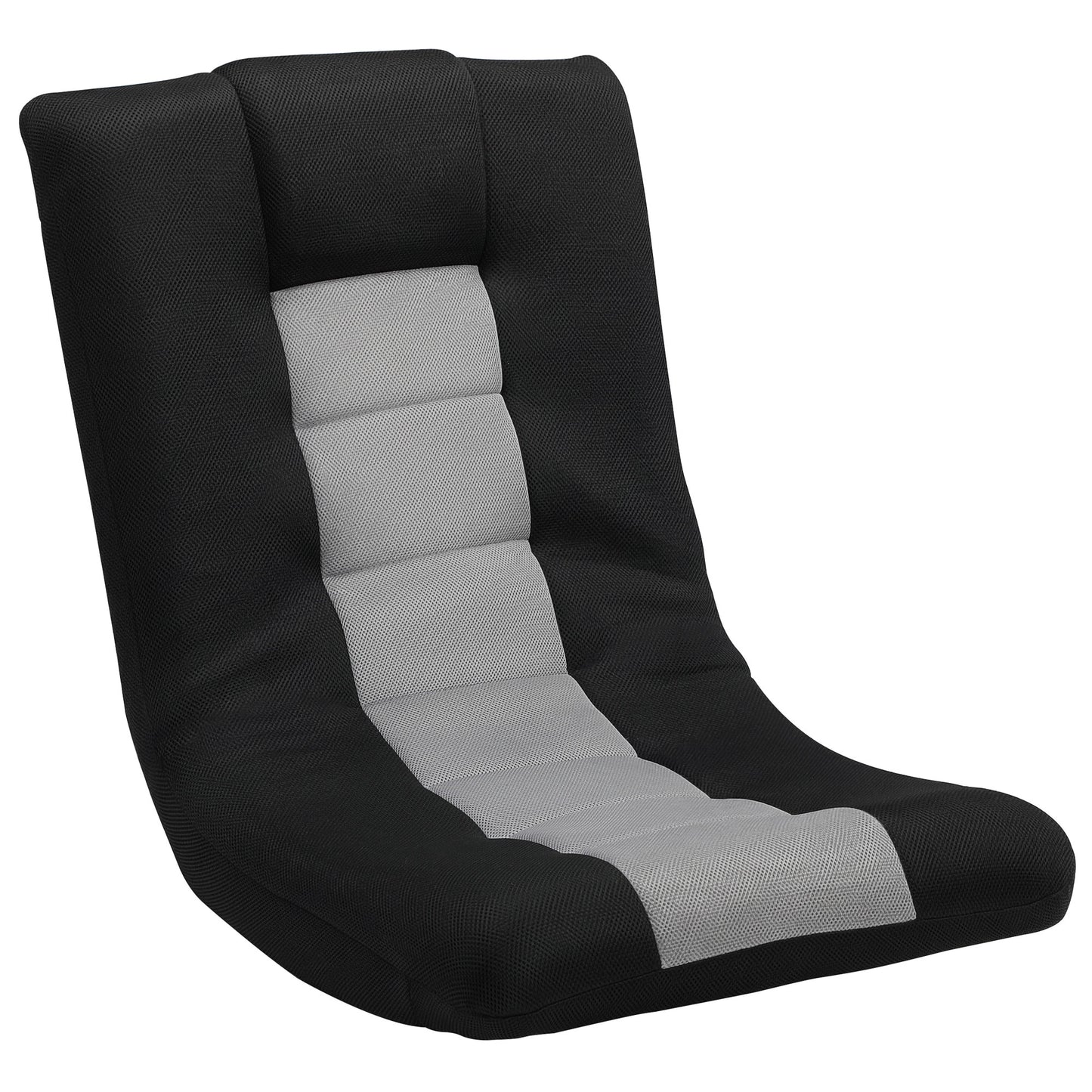 HOMCOM Floor Chair, Folding Floor Sofa with Adjustable Backrest, Wide Seat, Swivel Base, Black