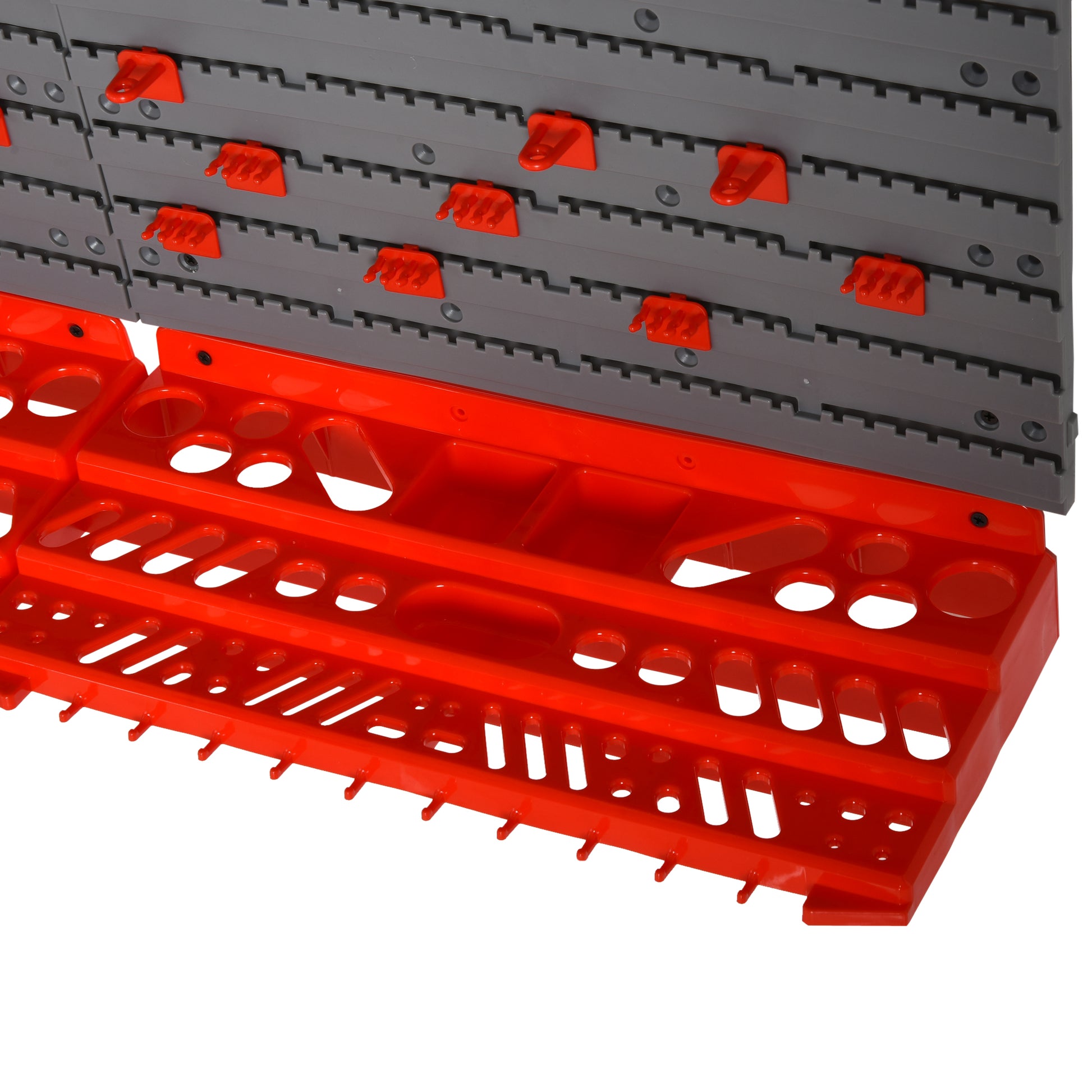 DURHAND 54 Pcs On-Wall Tool Equipment Holding Pegboard Home DIY Garage Organiser DIY w/ 50 Pegs 2 Shelves--ChewyGames-ChewyGames