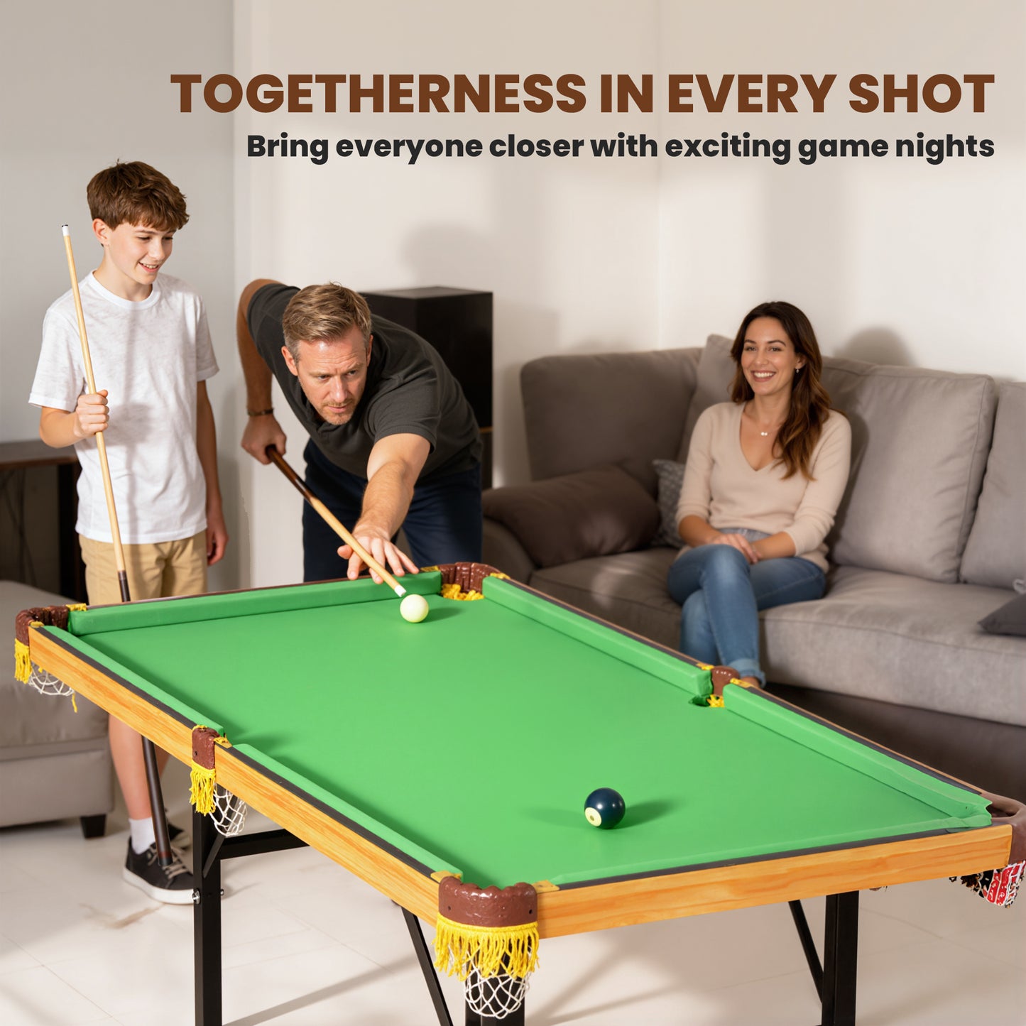 SPORTNOW 4FT Mini Folding Pool Billiards Table