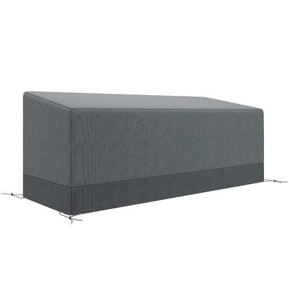 Outsunny Rectangular Patio Garden Furniture Cover Waterproof for 3 Seater Sofa Bistro Set, UV Resistant Protection 600D Oxford Fabric Rattan Lounge Clean Cover, 190 x 72 x 76cm, Grey
