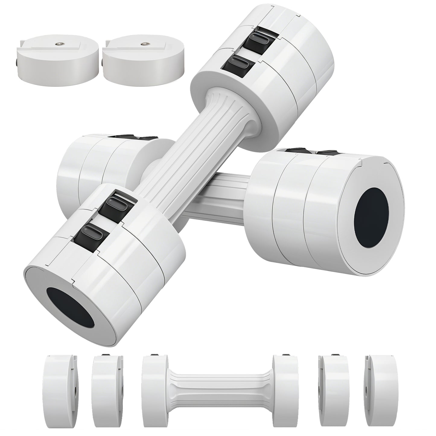 SPORTNOW Dumbbells Set, Adjustable Weights for Women Men Home Gym Workout, 2.5KG x 2