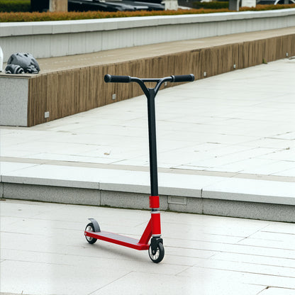 HOMCOM Stunt Scooter, 360° Entry Level Tricks Scooter w/ Lightweight Aluminium Deck and ABEC 7 Bearing, For Age 14+ Beginners, Red--ChewyGames-ChewyGames