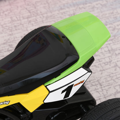 HOMCOM Trike for Kids, Toddler Pedal Motorcycle, Kids Ride On Tricycle Early Learning w/ Music Lights Handlebar Stickers Exercise Boys Girls Gift for 18 - 36 Months Green