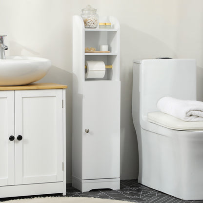 kleankin Multi-Storage Narrow Bathroom Cabinet - White--ChewyGames-ChewyGames