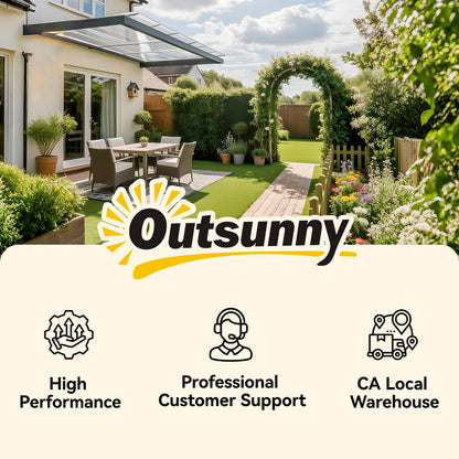 Outsunny Front Door Canopy, Outdoor Awning, Rain Shelter, 303 x 96cm , Clear