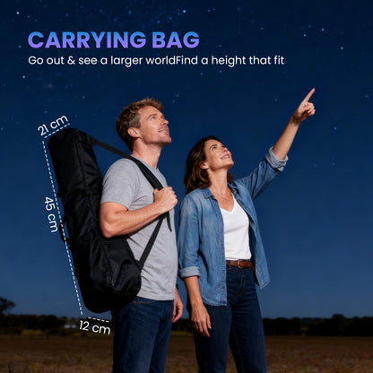 Outsunny Astronomy Telescope for Adults and Beginners with 70 mm Aperture, Carry Bag, White