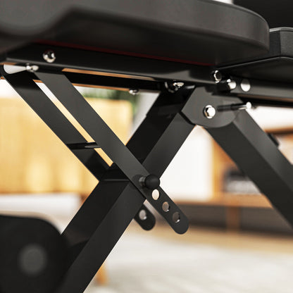 SPORTNOW Foldable Weight Bench, Adjustable Incline Flat Bench Press with 6-Level Backrest, 4-Level Seat, Leg Extension for Home Gym Workout Full Body Strength Training