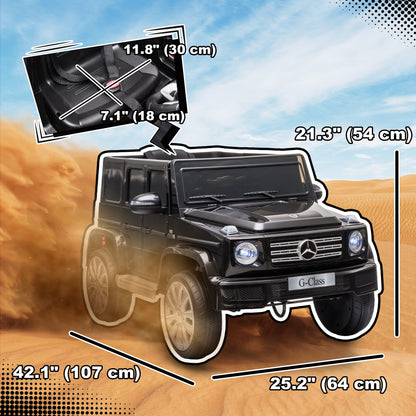 HOMCOM Mercedes Benz G500 12V Kids Electric Ride On Car Toy w/ Remote Control