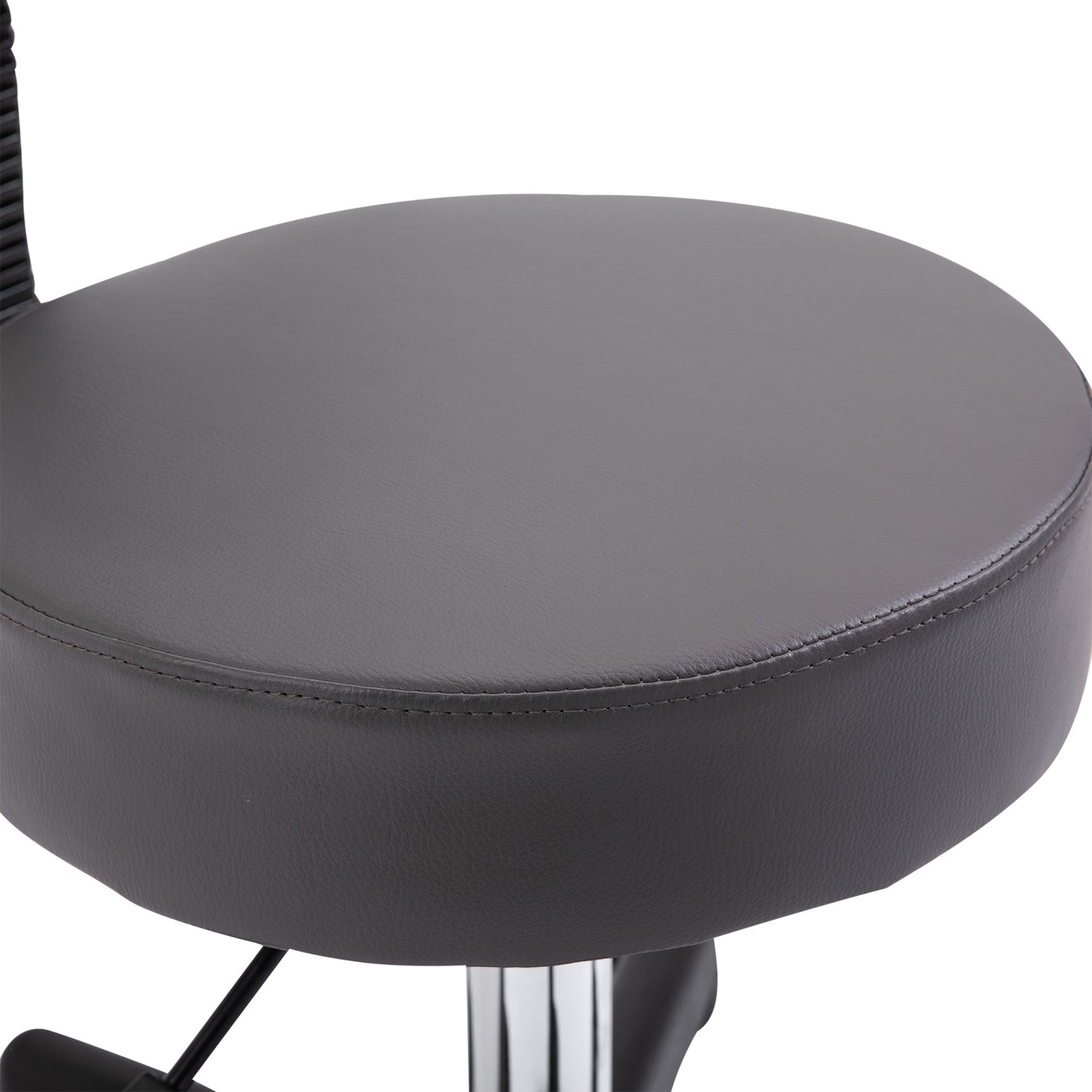 HOMCOM Beautician's Swivel Salon Chair w/ Padded Seat Back 5 Wheels Adjustable Height Salon Hairdressers Tattoo Spa Rolling Cushion Professional 35cm Grey--ChewyGames-ChewyGames