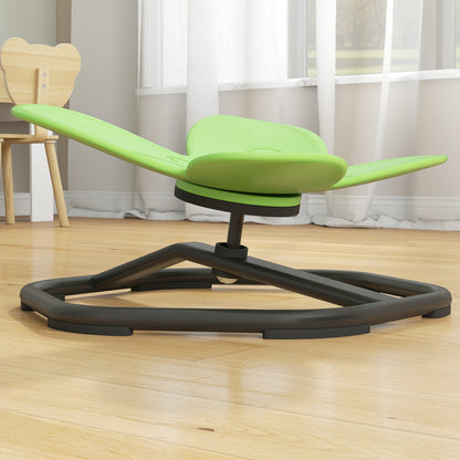 AIYAPLAY Butterfly-Shaped Kids Swivel Chair, Sensory Spinning Chair for Balance and Coordination Training, Green