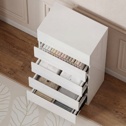 HOMCOM Chest of Drawers, 5-Drawer Storage Cabinets, Modern Dresser, Storage Drawer Unit for Bedroom