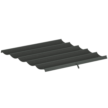 Outsunny Retractable Pergola Cover, 2.55 x 2.5 m Replacement Canopy Fabric for 3 x 3 m Frame, Roof Top Only, Dark Grey