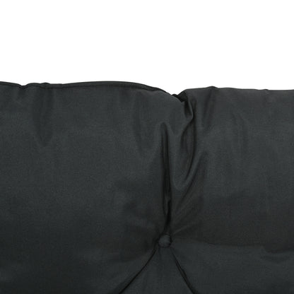 Outsunny 2 Seater Bench Pad, Garden Chair Cushion with Back and Ties for Indoor and Outdoor Use, 98 x 100 cm, Black