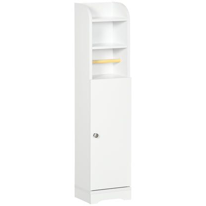 kleankin Multi-Storage Narrow Bathroom Cabinet - White--ChewyGames-ChewyGames