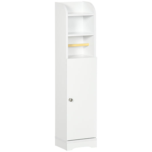 kleankin Multi-Storage Narrow Bathroom Cabinet - White--ChewyGames-ChewyGames