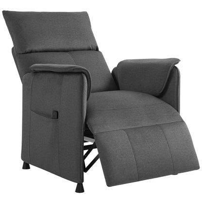 HOMCOM Power Recliner Chair, Reclining Chair with Remote, Pocket Springs, Silent Motor and Side Pockets, Black