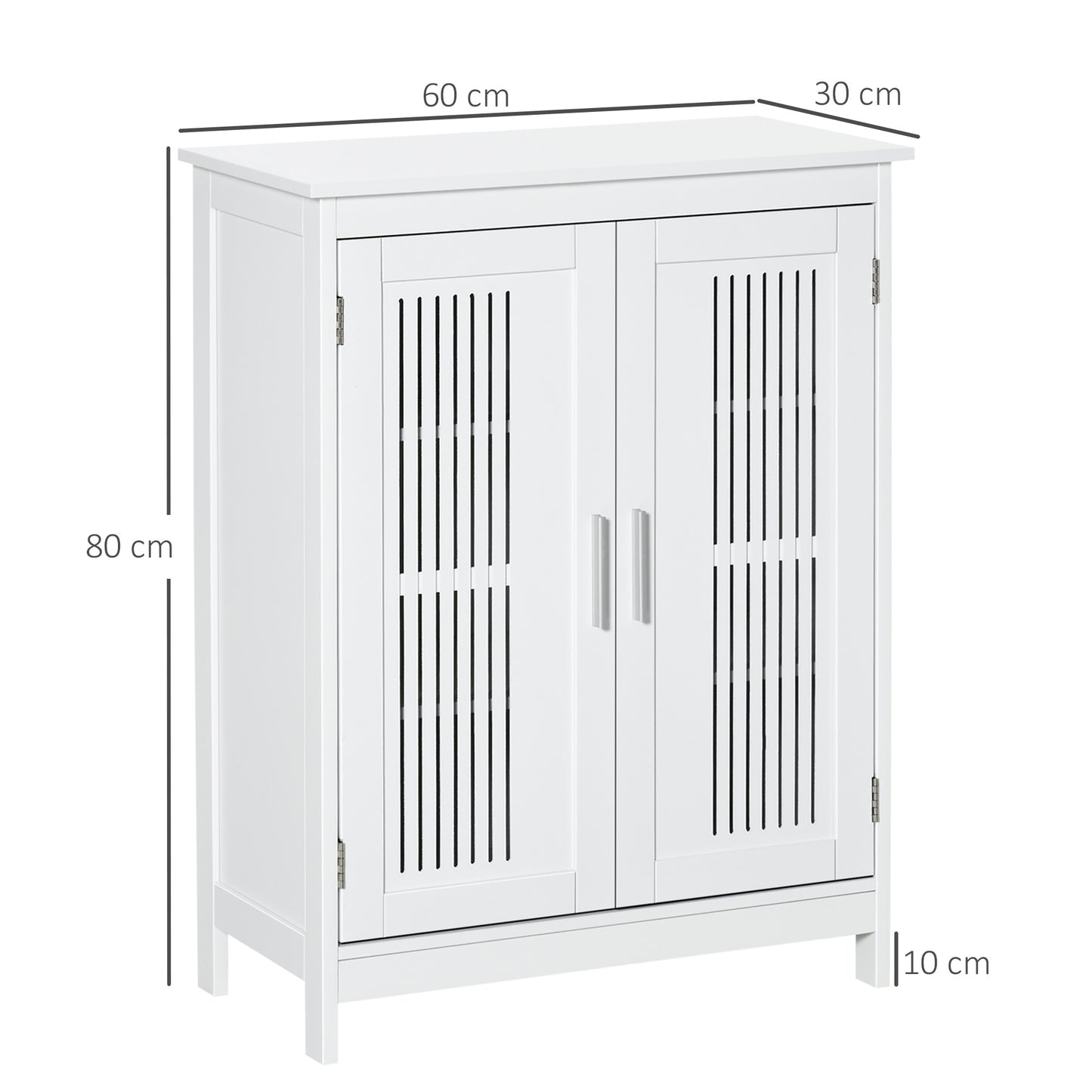 kleankin Modern Bathroom Floor Cabinet - White--ChewyGames-ChewyGames