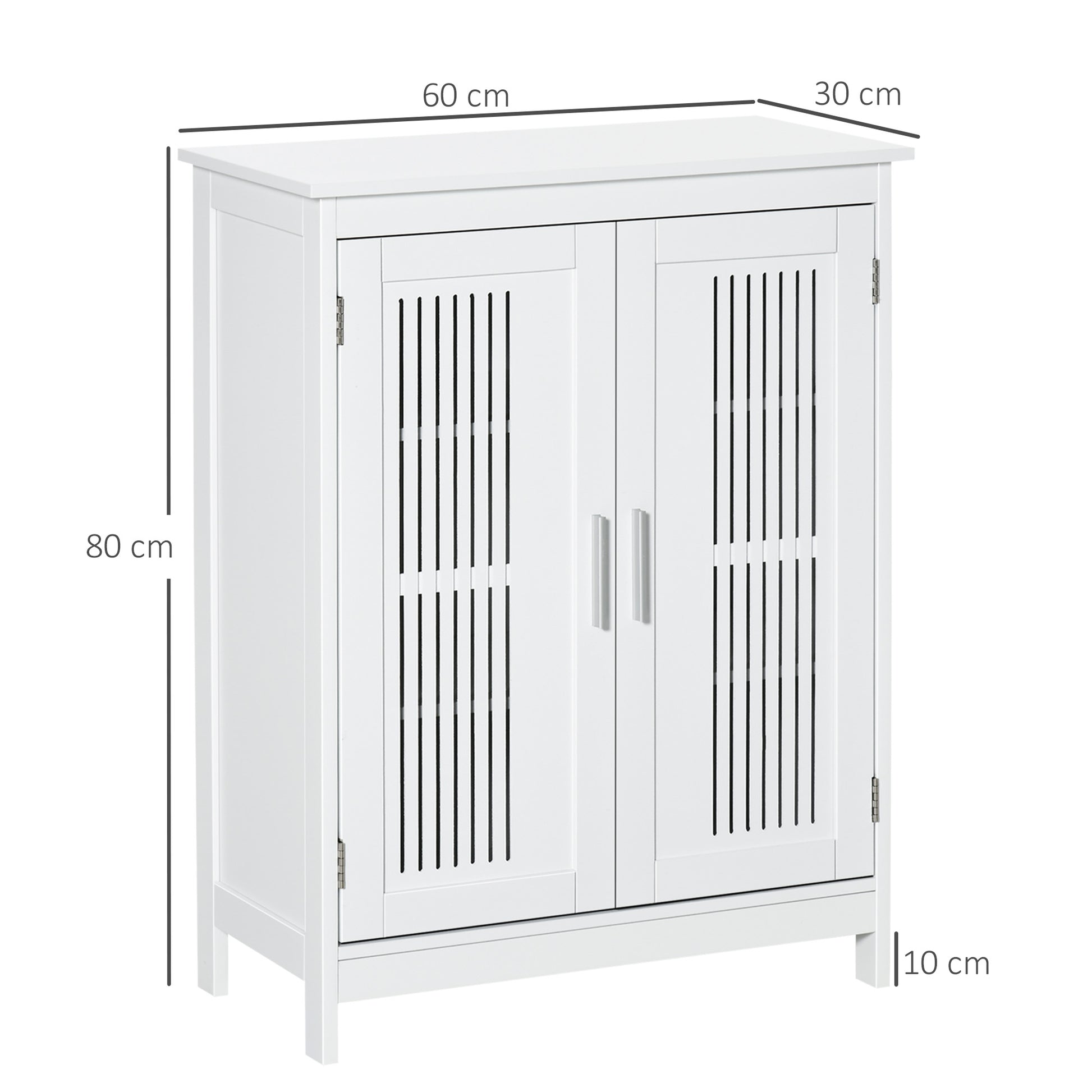 kleankin Modern Bathroom Floor Cabinet - White--ChewyGames-ChewyGames