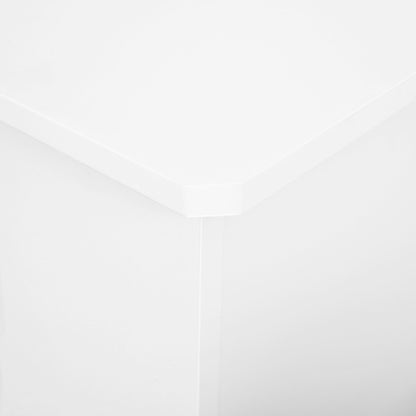 HOMCOM Radiator Cover, Modern MDF White Painted Cabinet with Horizontal Slats for Living Room, Bedroom, 172L x 19W x 81H cm