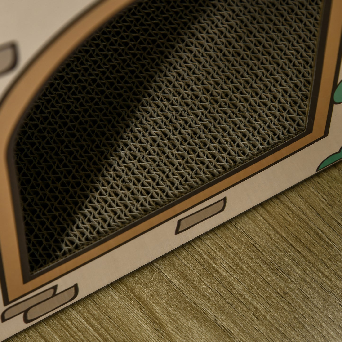 PawHut Two-In-One Cat House, Cat Scratching Board with Scratcher, Catnip, Cat Cardboard Scratcher for Indoor Cats--ChewyGames-ChewyGames