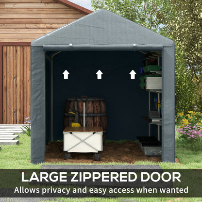 Outsunny 2.2 x 1.6 m Outdoor Storage Tent, with Accessories - Dark Grey