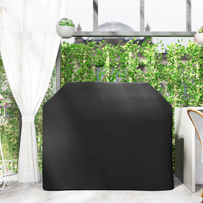 Outsunny 147 x 61cm Plastic Coated Protective Grill Cover - Black