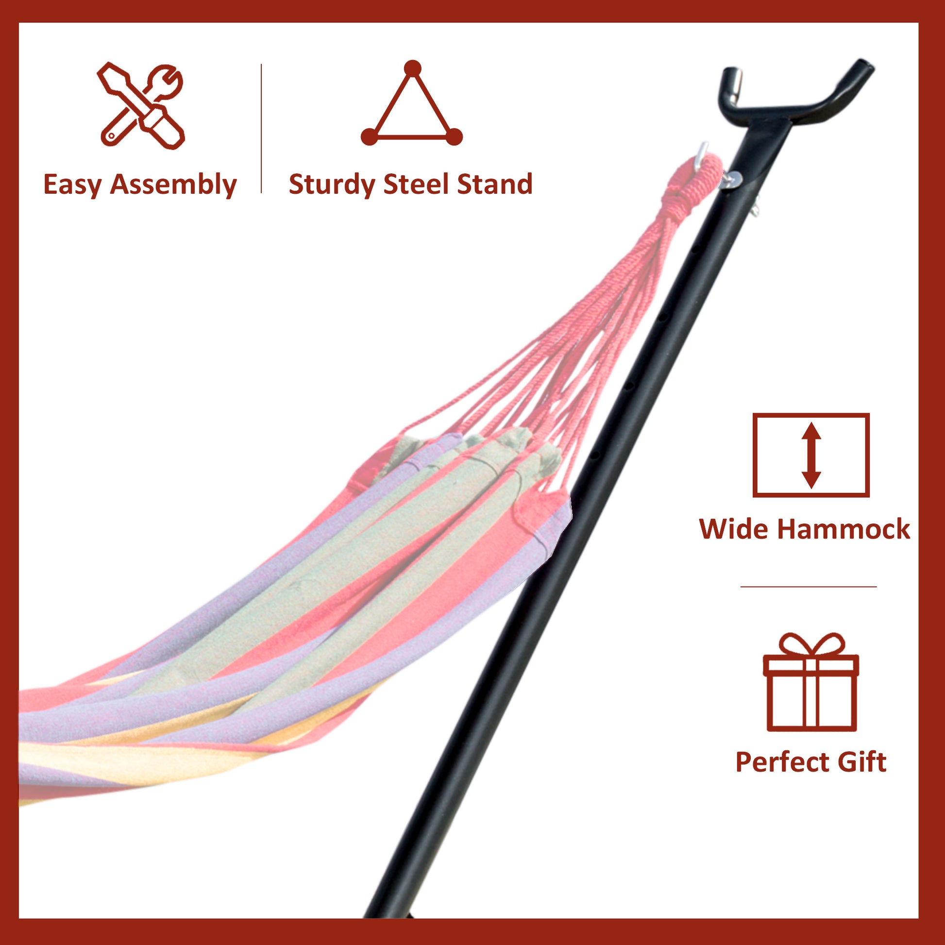 Outsunny 2.9m Universal Hammock Stand Metal Frame Garden Camping Picnic Outdoor Patio Replacement – Stand Only--ChewyGames-ChewyGames