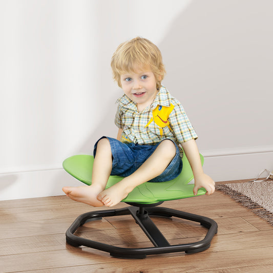AIYAPLAY Butterfly-Shaped Kids Swivel Chair, Sensory Spinning Chair for Balance and Coordination Training, Green