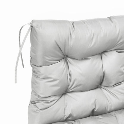 Outsunny Garden Back Chair Cushion, Comfortable Patio Seat Cushion Pad with Backrest for Outdoor & Indoor Use, Light Grey