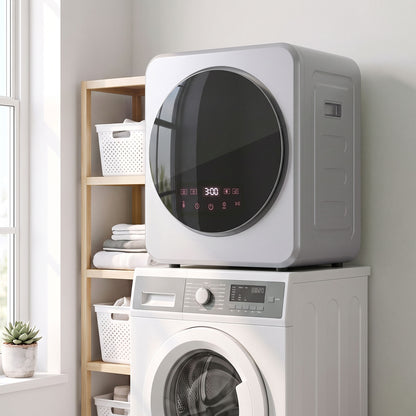 HOMCOM Vented Tumble Dryer, 4 kg Front Tumble Dryer with Stainless Steel Tub, 800W Compact Freestanding, Silver