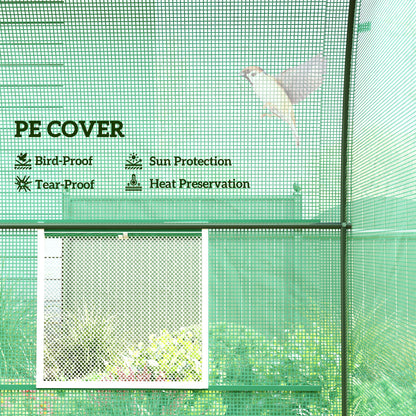 Outsunny 245 x 200cm Polytunnel Greenhouse - Green