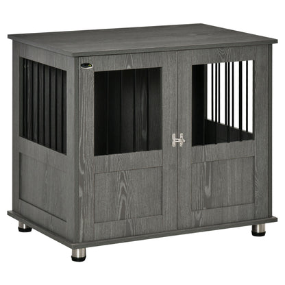PawHut Dog Crate Table for Medium and Large Dogs with Magnetic Door for Indoor Use, 85 x 55 x 75 cm, Grey--ChewyGames-ChewyGames