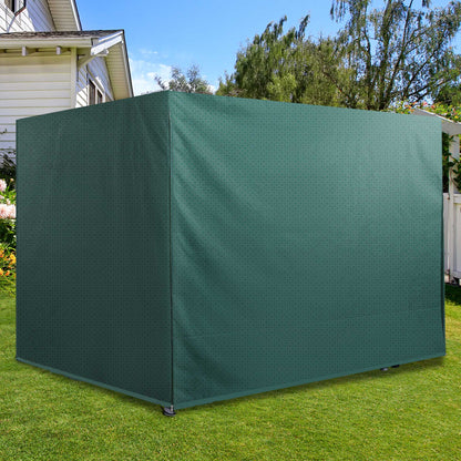 Outsunny Patio 3 Seater Swing Chair Bench Cover Outdoor Garden Furniture Rain Protection Cover Protector Waterproof Anti-UV, 215L x 155W x 150Hcm, Dark Green