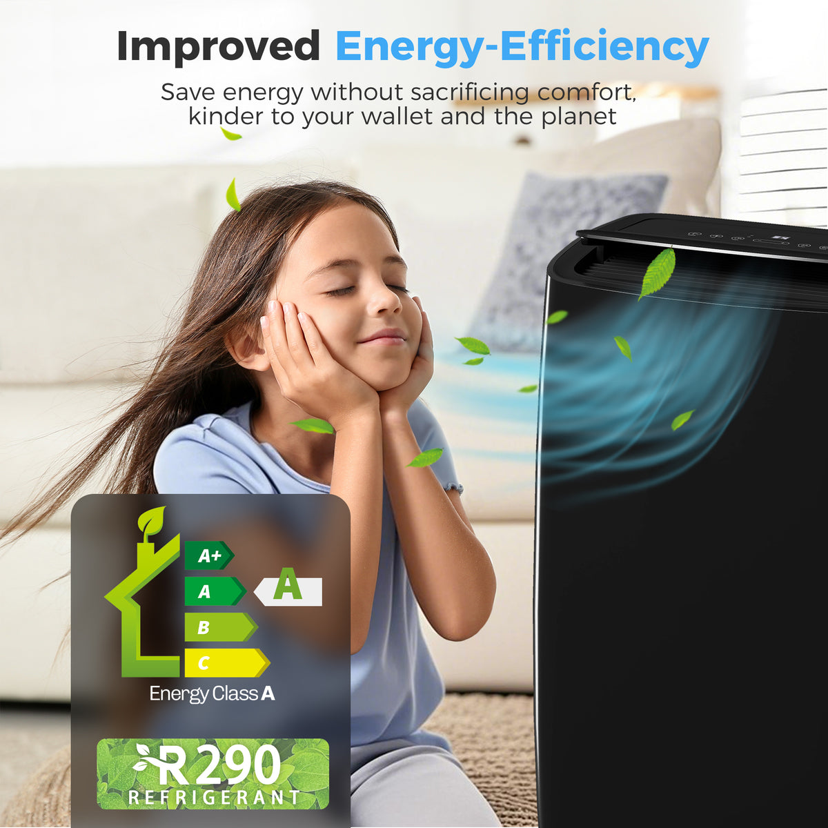 HOMCOM Portable Air Conditioner 14000 BTU, 4-in-1 Air Conditioning Unit, Dehumidifier, Cooling, Fan, Children Lock, 40m²