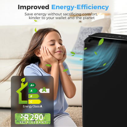 HOMCOM Portable Air Conditioner 14000 BTU, 4-in-1 Air Conditioning Unit, Dehumidifier, Cooling, Fan, Children Lock, 40m²
