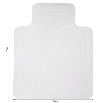 HOMCOM Office Chair Mat for Carpeted Floor, 90 x 120 cm Clear Computer Desk Chair Mat, BPA and Phthalate Free, Non-Slip Floor Protector for Home Office