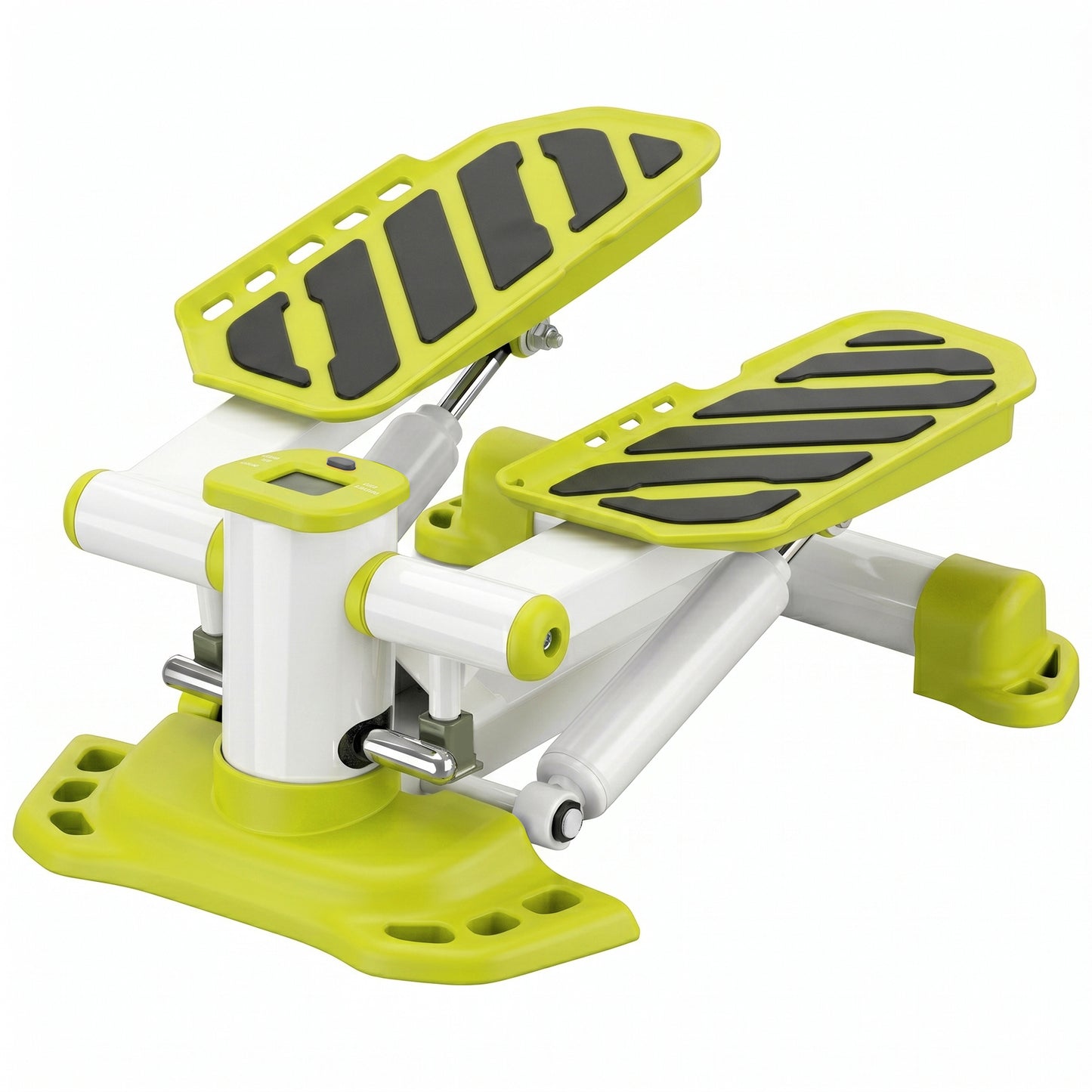HOMCOM Portable Mini Stepper, Steppers for Exercise Workout with LCD Display Monitor, Anti-skid Foot Pedals for Home Gym Office, Yellow