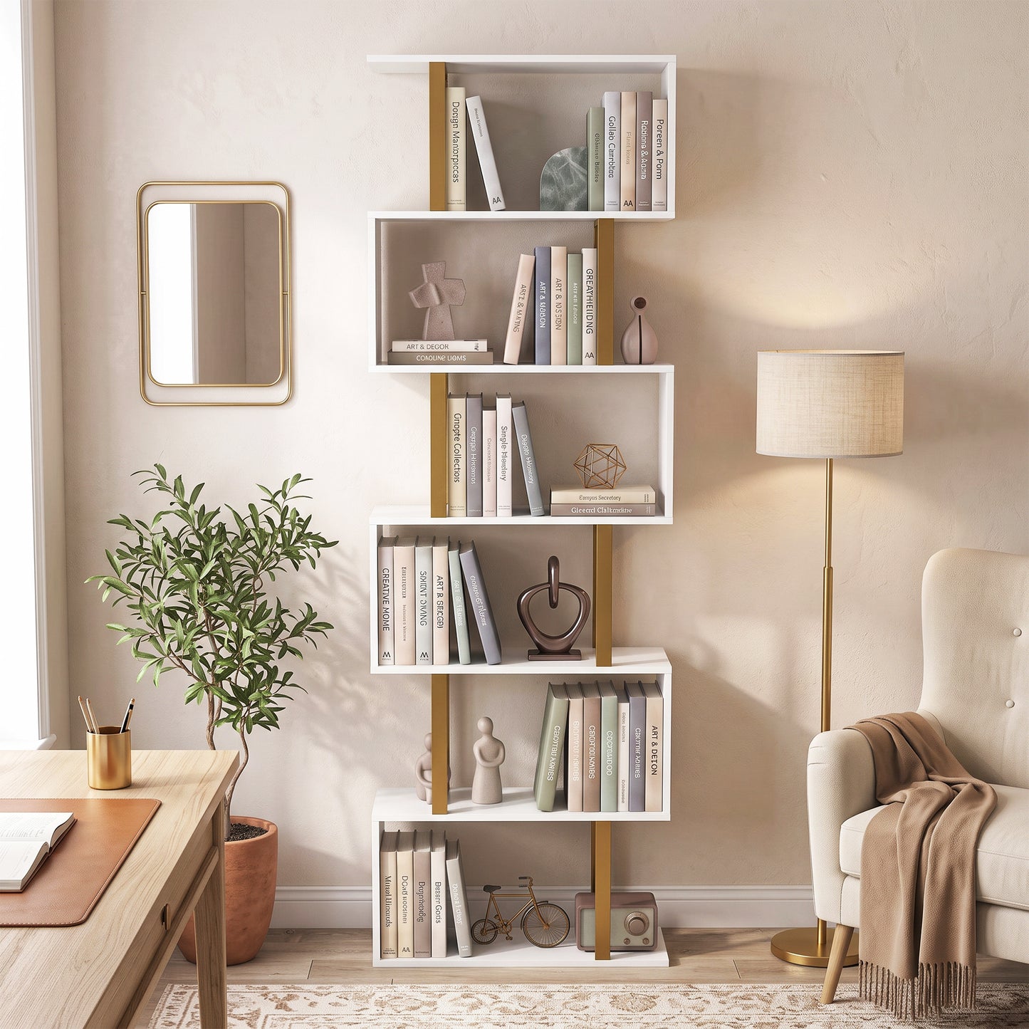 HOMCOM standing units free bookshelves industrial case bedroom