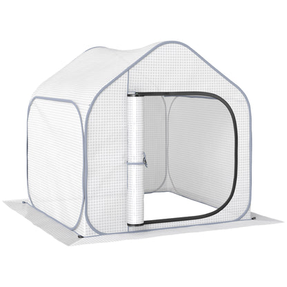 Outsunny 150 x 148cm Pop-Up Greenhouse - White