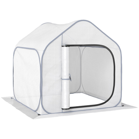 Outsunny 150 x 148cm Pop-Up Greenhouse - White