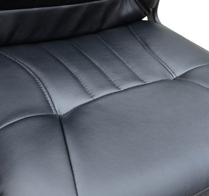 HOMCOM Swivel Executive Office Chair, PU Leather Computer Desk Chair with Adjustable Height, Wheels, Black
