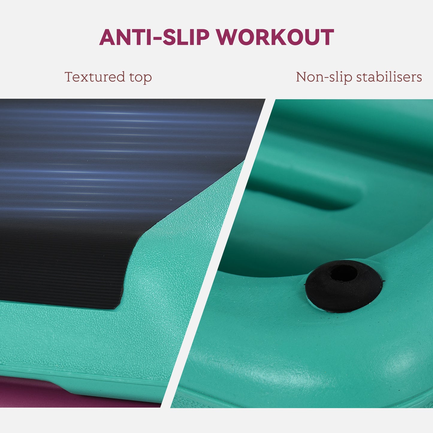 HOMCOM 3-Level Aerobic Step 10/15/20cm Steppers for Exercise Workout w/ Non-Slip Top Compact Stepper Home Office Indoor Outdoor Fitness Equipment--ChewyGames-ChewyGames
