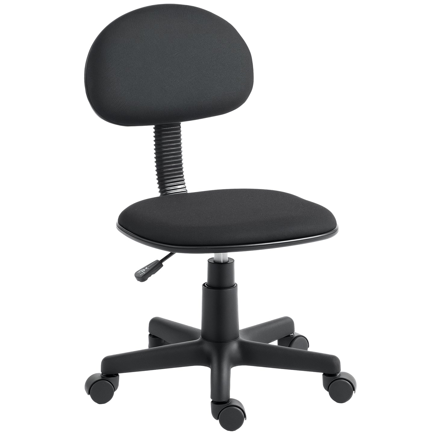 HOMCOM Small Armless Office Chair - Black