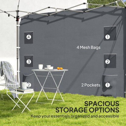 Outsunny 195 x 295cm Replacement Gazebo Sidewall - Grey--ChewyGames-ChewyGames