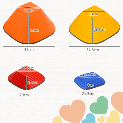 AIYAPLAY Balance Stepping Stones for Kids, 11-Piece Non-Slip Stackable River Stones, Obstacle Courses for Balance and Motor Skill