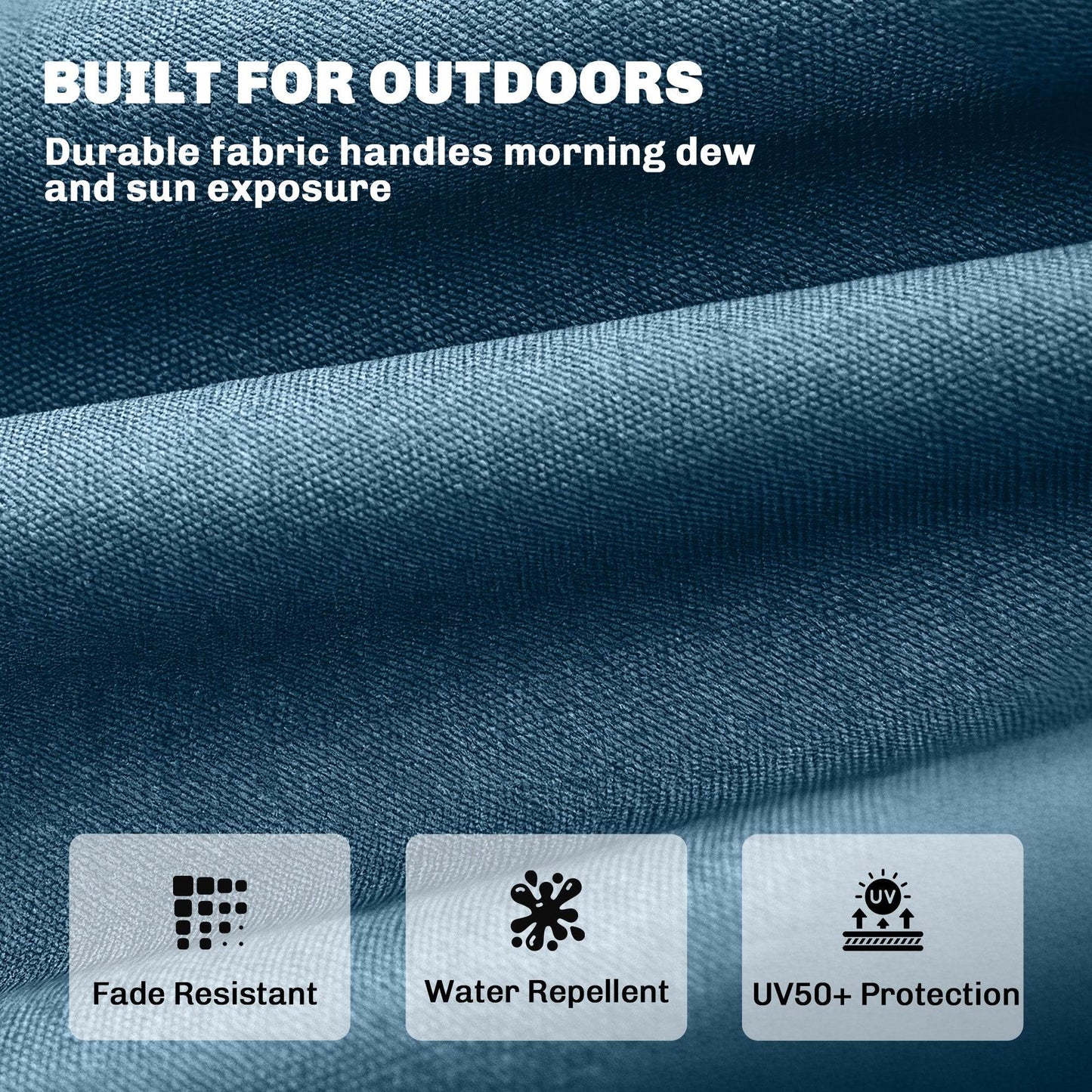 Outsunny Sun Lounger Cushion, Memory Foam Patio Chair Cushion with Ties, Outdoor Seat Pad Fits 190 x 60 cm Lounger, Blue