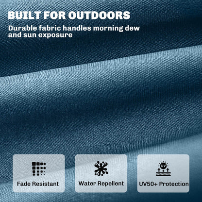 Outsunny Sun Lounger Cushion, Memory Foam Patio Chair Cushion with Ties, Outdoor Seat Pad Fits 190 x 60 cm Lounger, Blue
