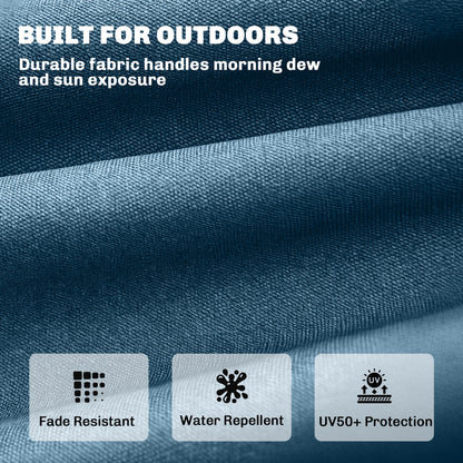 Outsunny Sun Lounger Cushion, Memory Foam Patio Chair Cushion with Ties, Outdoor Seat Pad Fits 190 x 60 cm Lounger, Blue